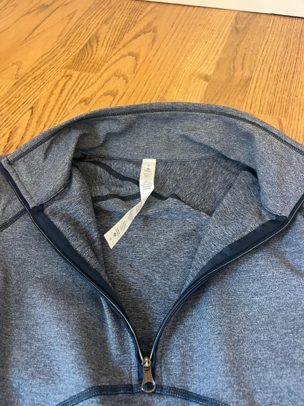Lululemon Kriss Cross 1/2 Zip - Heathered Inkwell - Picture 5 of 7